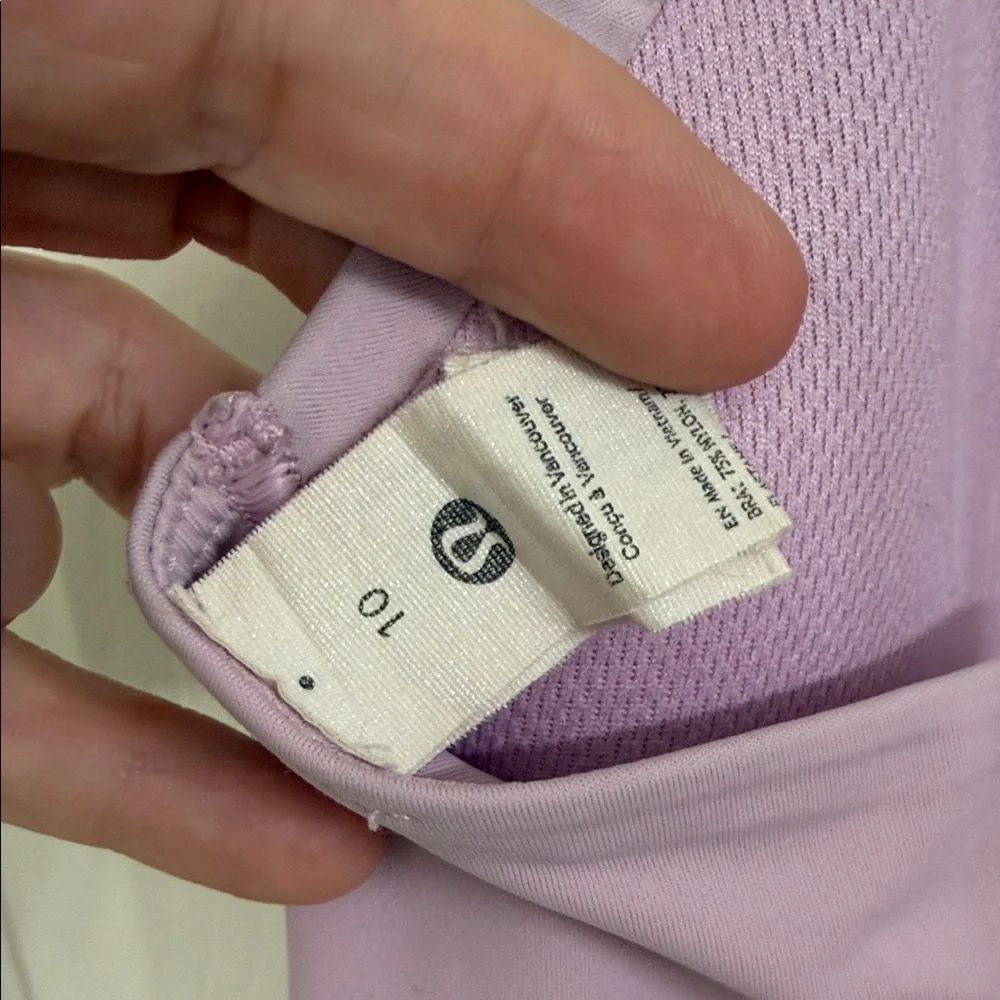 Lululemon Like a Cloud Longline Bra in Lavender Frost: 10 - Picture 5 of 7